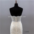 sleeveless lace crystal new style beach off shoulder wedding dress mermaid